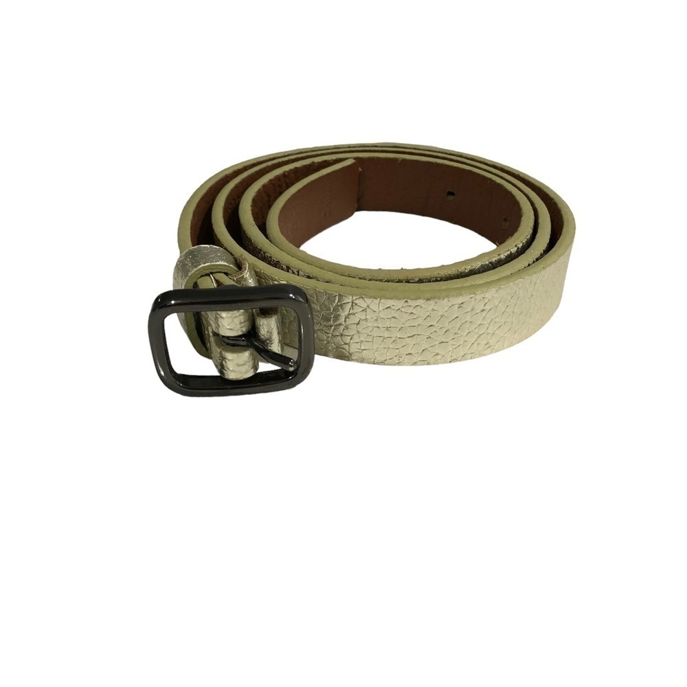 Boutique Faux Pebble Leather Silver‎ Waist Belt